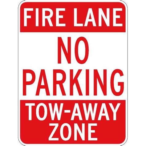Fire Lane No Parking Sign Non Reflective 12 X 18 Hd Supply