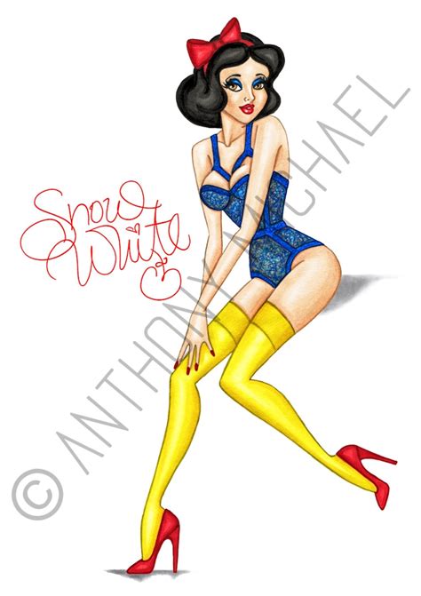 Disney Pin Up Princess Snow White Print Etsy