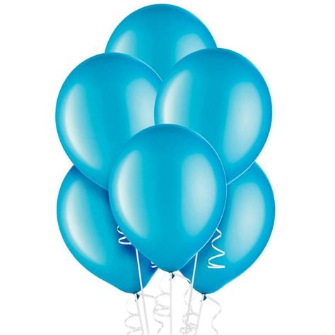 15ct 12in Caribbean Blue Pearl Balloons Party City