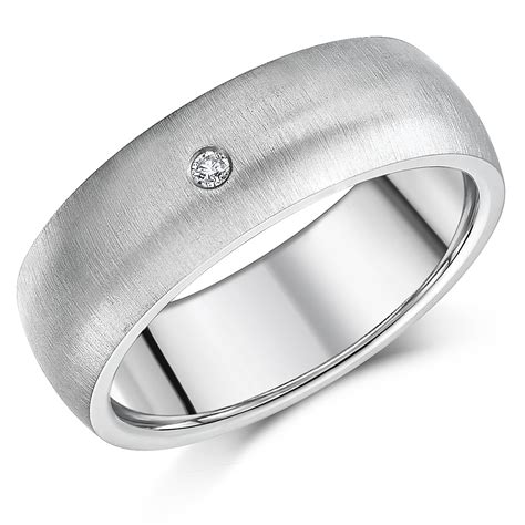 Mens Titanium Diamond Ring 7mm Engagement Wedding Ring Titanium
