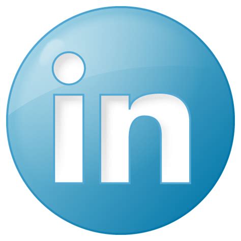 Blue Button Linkedin Social Icon Icon Search Engine