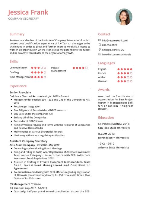 Secretary Resume Samples Templates Pdf Word 2024 Rb