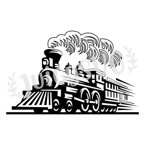 Railway Locomotive Filled Silhouette Layered Svg Cricut Etsy