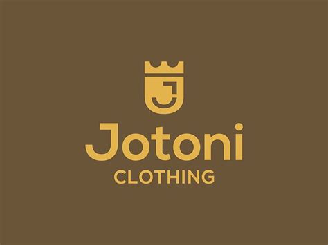 The Jottoni Clothing Logo Is Shown On A Brown Background With Gold