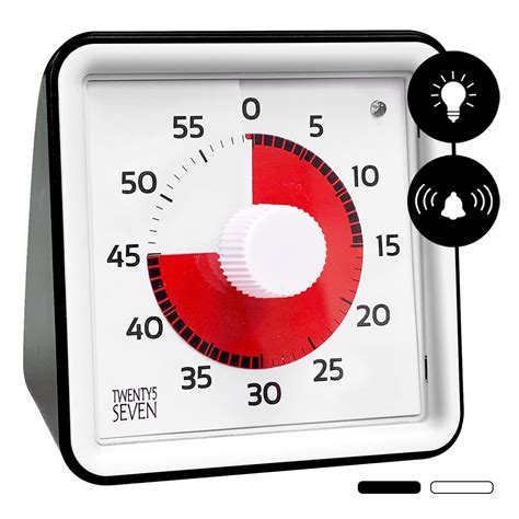 Buy 8cm Silent Countdown Timer 60 Minute 1 Hour Visual Timer Flashing