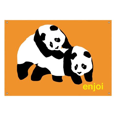Enjoi Skateboards Piggyback Pandas Banner 36 X 48 Accessories