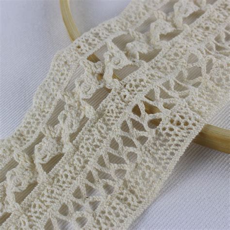 Wide Cotton Crochet Lace Trims By The Yard For Crochet Lace Dresses