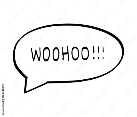 Woohoo Text Message Bubble Vector Background Stock Vector Adobe Stock