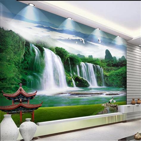Custom New Beautiful Scenery Wallpapers Landscape Waterfall Wallpapers