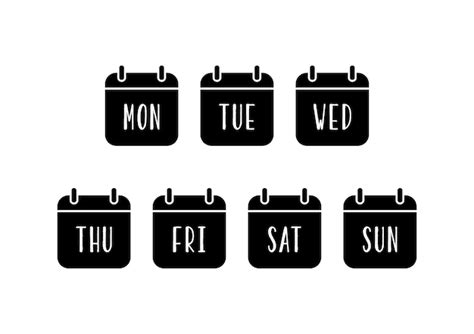 Premium Vector Week Calendar Flat Icon On White Background