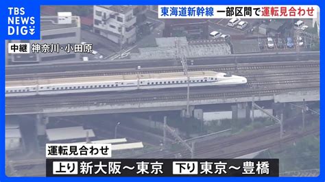 東海道新幹線 上り・新大阪～東京間／下り・東京～名古屋間で運転見合わせ 運転再開は午後3時20分ごろの見通し｜tbs News Dig