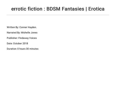 Errotic Fiction Bdsm Fantasies Erotica