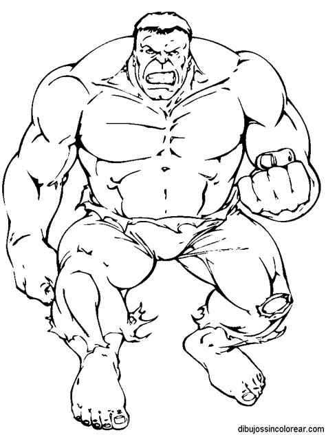 Marvel: Dibujos de Hulk para pintar