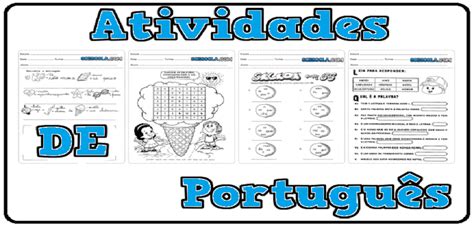 Atividades De Portugu 234 S 2 176 Ano Para Imprimir S 211 Escola