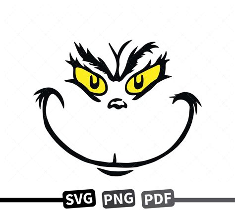 Grinch Face Svg Png Pdf Grinch Layered Svg Christmas Svg