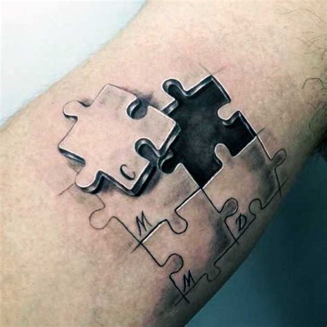 70 Puzzle Piece Tattoo Designs For Men Inquisitive Mind Ink