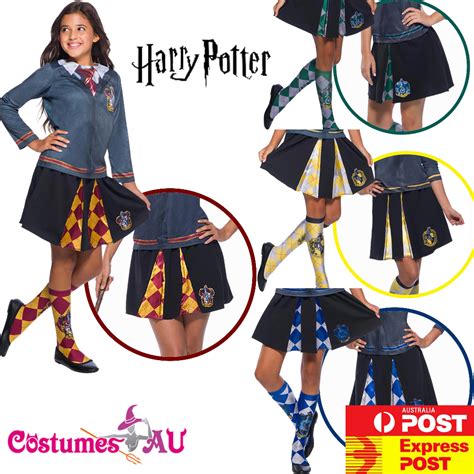 Licensed Girls Harry Potter Skirt Hufflepuff Ravenclaw Child Kids