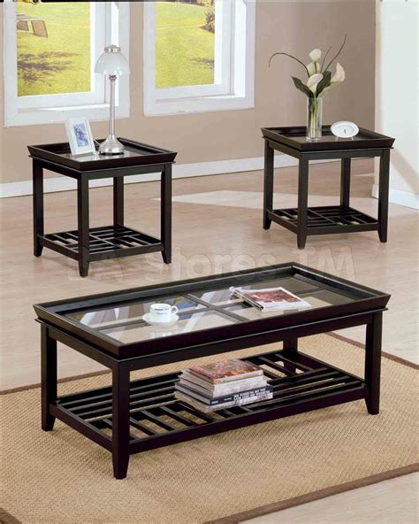 Black Coffee And End Table Sets Living Room Table Sets Coffee Table