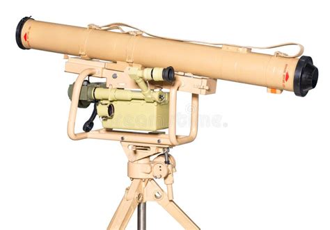 Portable Anti Aircraft Missile System Beige Manpads Stock Photo