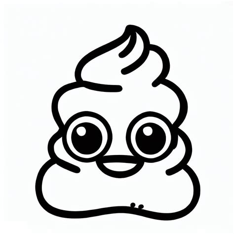 Coloriage Crotte Caca Emoji à imprimer sur ColoriageEnfant
