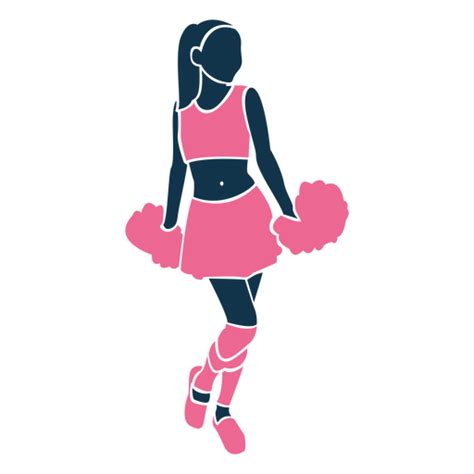 Preppy Cheerleader Silhouette Transparent Png And Svg Vector File