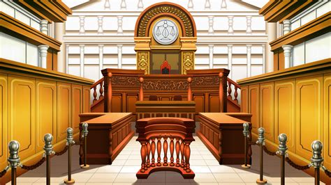 Ace Attorney Trilogy Hd Courtroom Background Part5 By