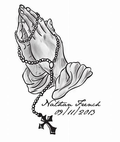 Praying Rosary Hands Clipart Clip Tattoo Beads