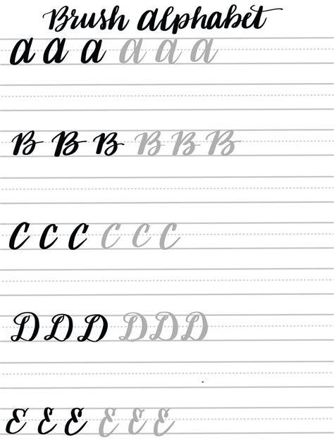 Downloadable Brush Calligraphy Practice Sheets Pdf Nataliehe E26