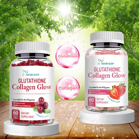 Nature Glow Glutathione Collagen Glow Strawberry And Cranberry Anti