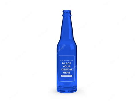 Premium Psd Glass Bottle Mockup Template Isolated
