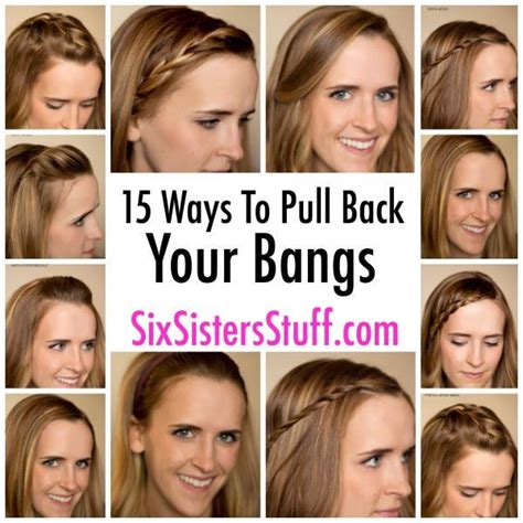 15 Ways To Pull Back Your Bangs Growing Out Bangs Pulled Back