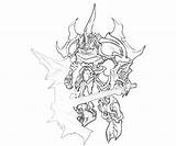 Monster Coloring Legends Darksiders Printable Ninja Characters Monsters Colorings Sketch Pdf Template sketch template