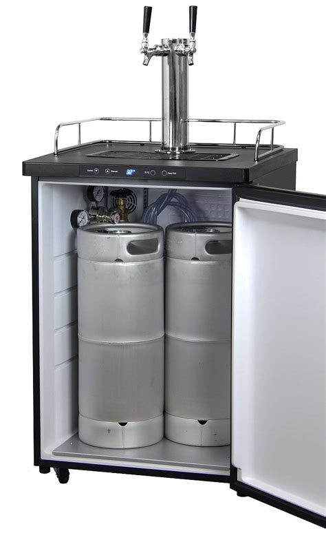 Kegco Kegerator Digital Beer Keg Cooler Refrigerator Dual Faucet D