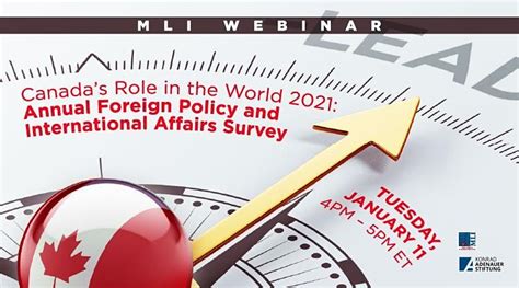 Canadas Role In The World 2021 Annual Foreign Policy Survey January