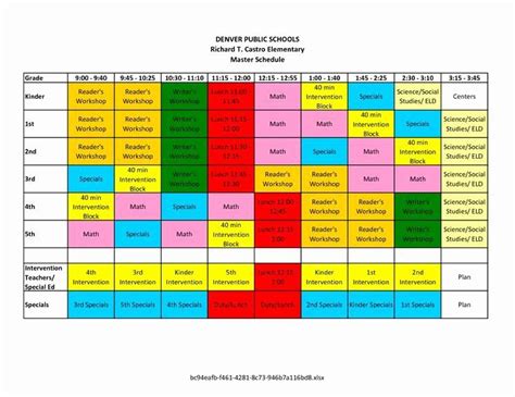 40 High School Schedule Template In 2020 Master Schedule School