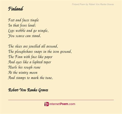 Finland Poem By Robert Von Ranke Graves