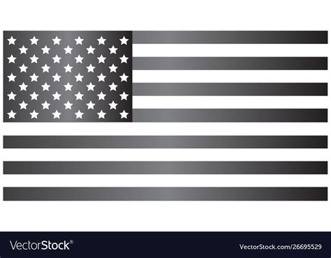 Usa Grayscale Flag Royalty Free Vector Image Vectorstock