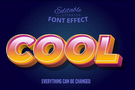 Cool Text 3d Orange And Purple Editable Font Effect