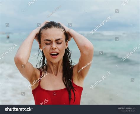 Beautiful Sexy Woman On Beach By Stock Photo Shutterstock