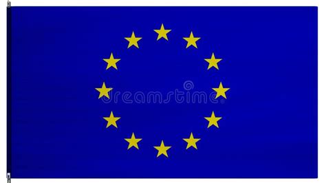 European Union Flag Europe Banner Silk Cloth Fabric Texture Ensign