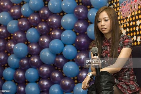 Chinese Singer Zhang Liangying Attends A Press Conference To Promote
