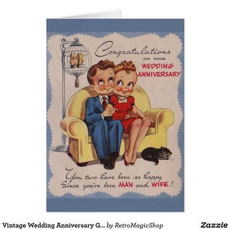 vintage wedding anniversary greeting card zazzle anniversary greeting cards anniversary