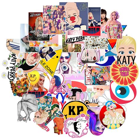 50pcs Katy Perry Stickers Famous Stickersmusic Stickersmtv Etsy