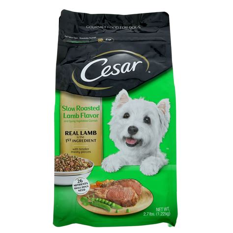 Cesar dog food has a variety of dry foods, wet foods, and treats. Cesar Dry Dog Food Roasted Lamb & Spring Vegetables - Shop ...