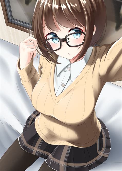 Pin By Luis Guillermo On Glasses R Kuwaii Anime Girls With Glasses Girl