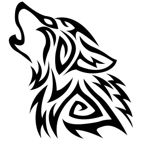 Left Tribal Howling Wolf Tattoo Design Tattapic