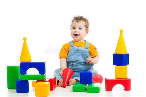 Child Playing Building Blocks Stock Photo Image Of Builder
