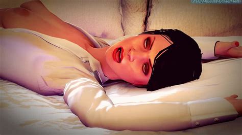 Rule 34 3d Black Hair Hitman Absolution Layla Stockton Nipples Open Mouth Open Shirt Red Lips
