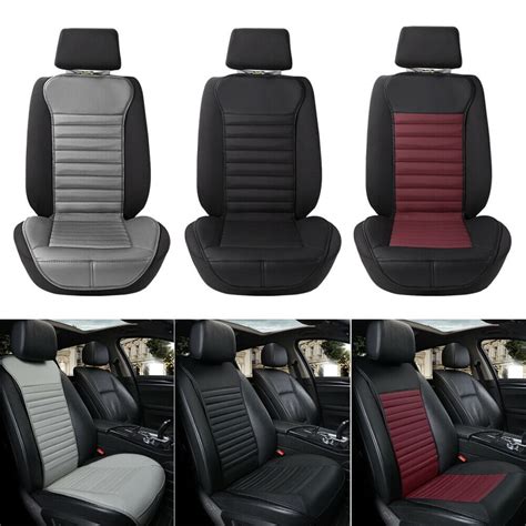 deluxe pu leather car seat cover universal front back seat cover bamboo charcoal waterproof