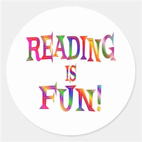 Reading Is Fun Classic Round Sticker Zazzle
